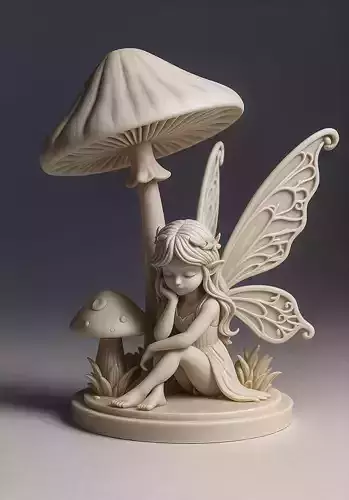 Fairy Under Mushroom 