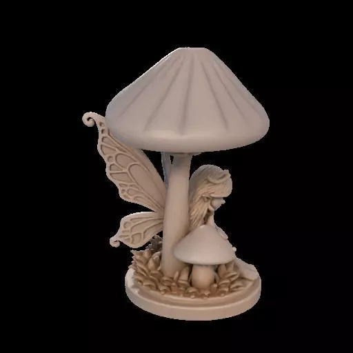 Fairy Under Mushroom  3D print model_28
