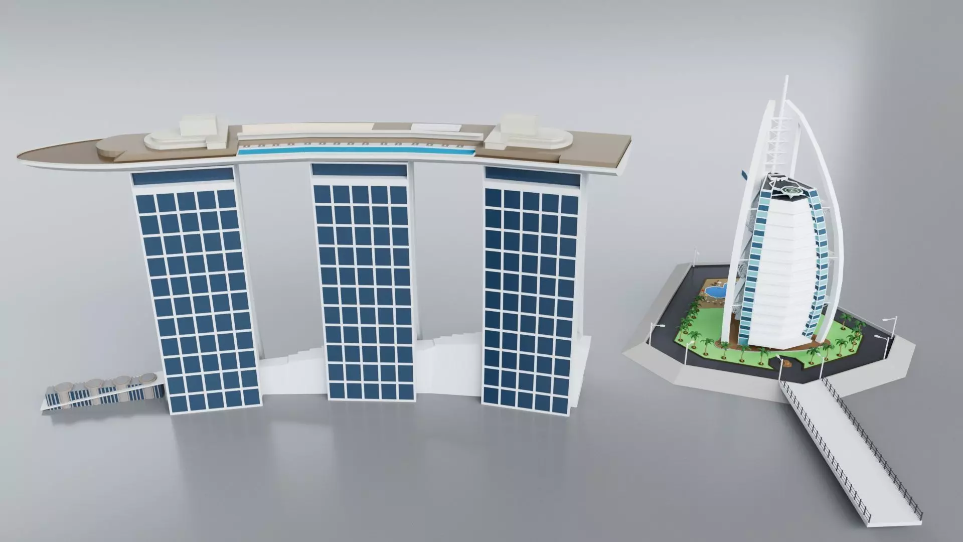 60 World Famous Skyscrapers Buildings - Realistic High Detailed Low-poly 3D model_12