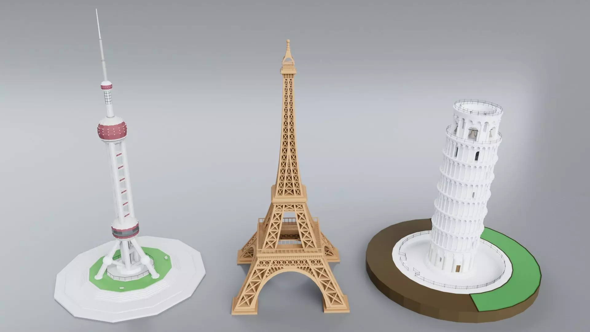 60 World Famous Skyscrapers Buildings - Realistic High Detailed Low-poly 3D model_13