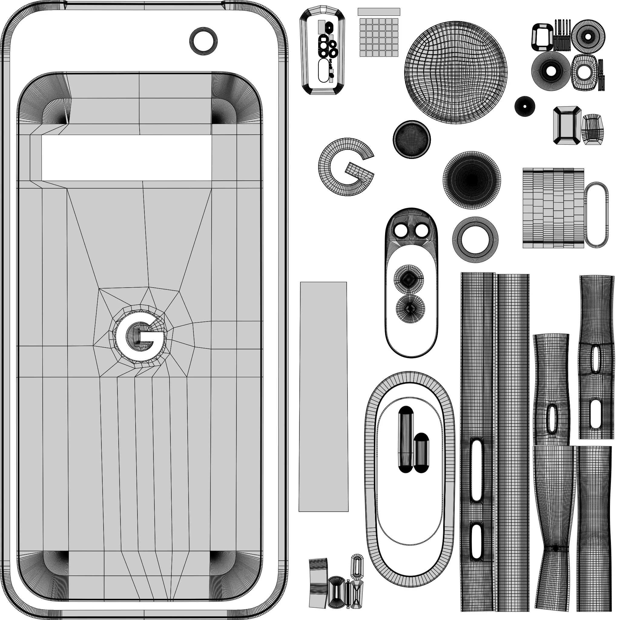 Google Pixel 10  Pro porcelain  3D model_10