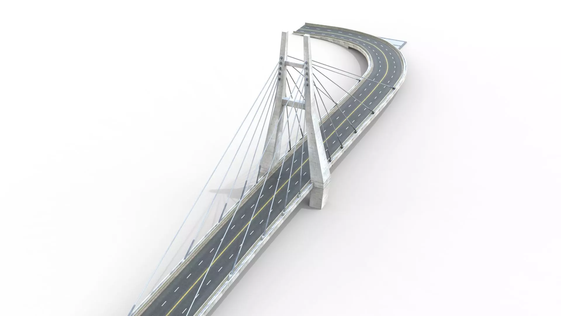 Bridge Road Game Ready 3D model_2