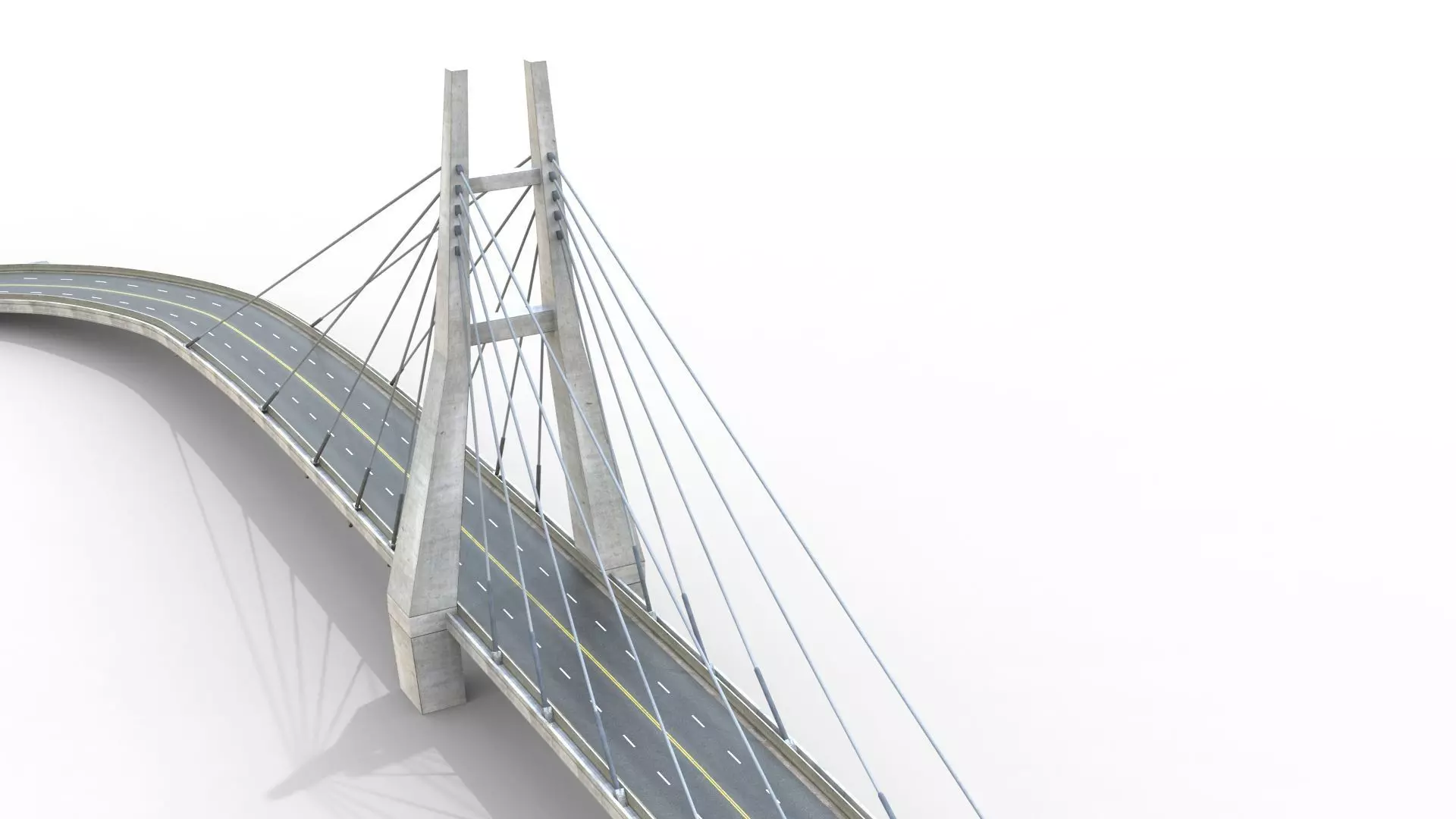 Bridge Road Game Ready 3D model_1