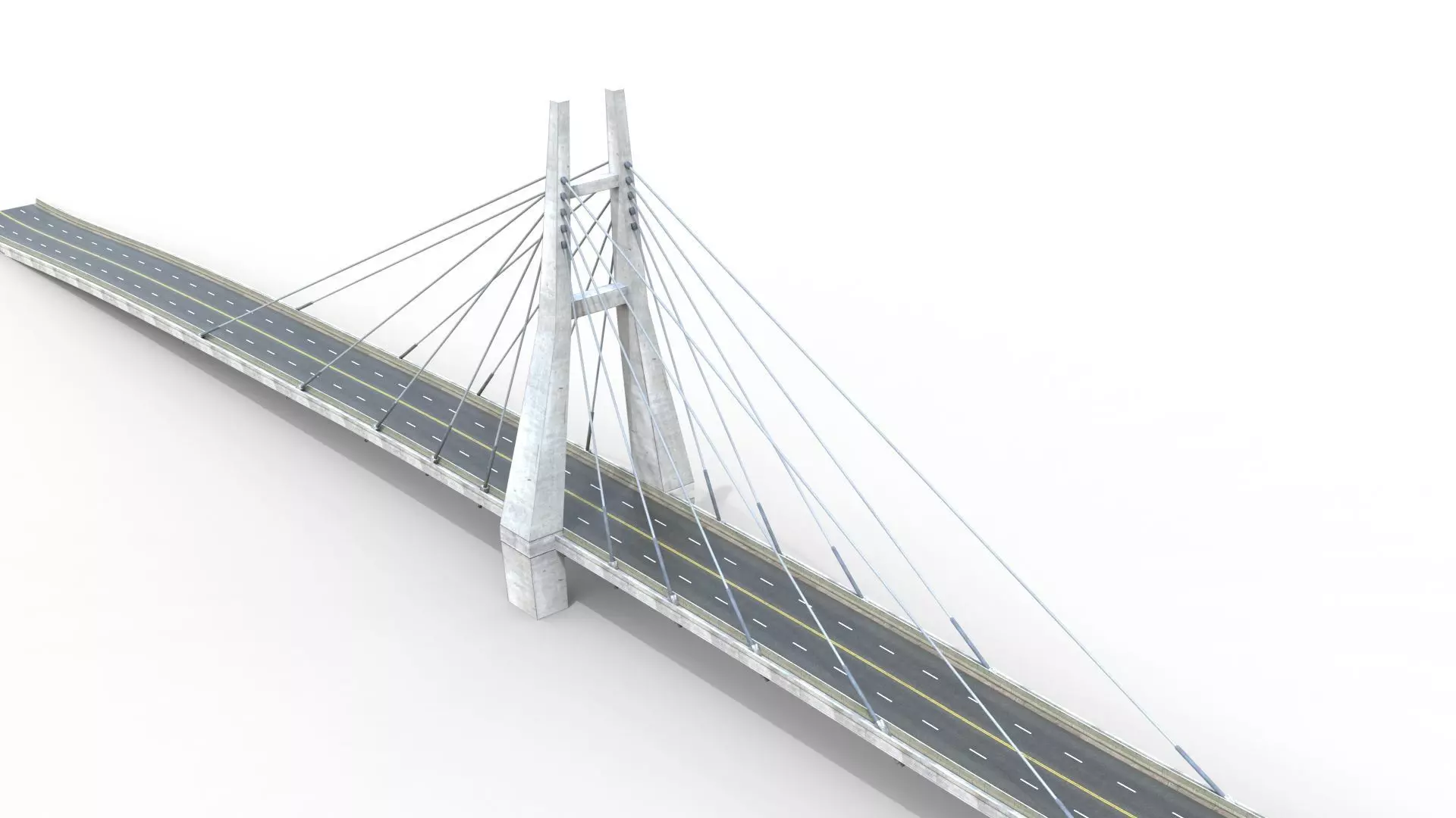 Bridge Road Game Ready 3D model_3