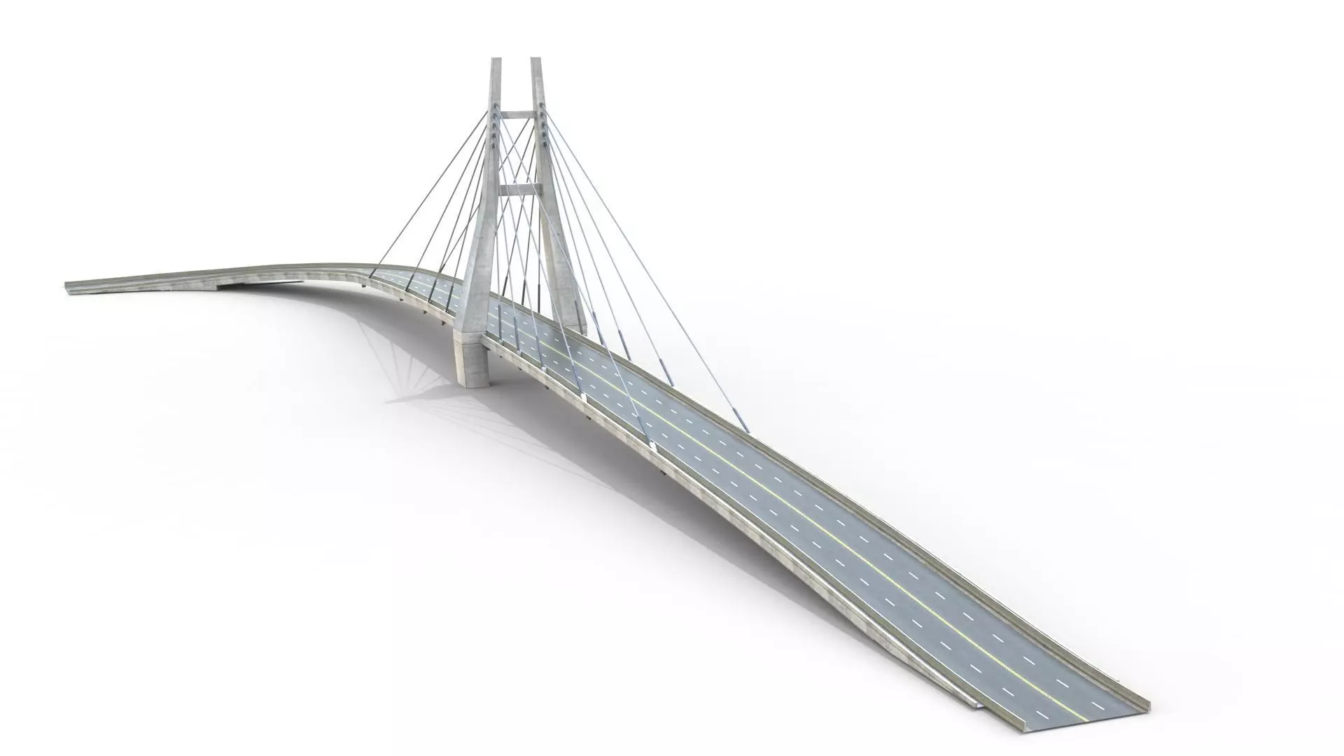 Bridge Road Game Ready 3D model_0