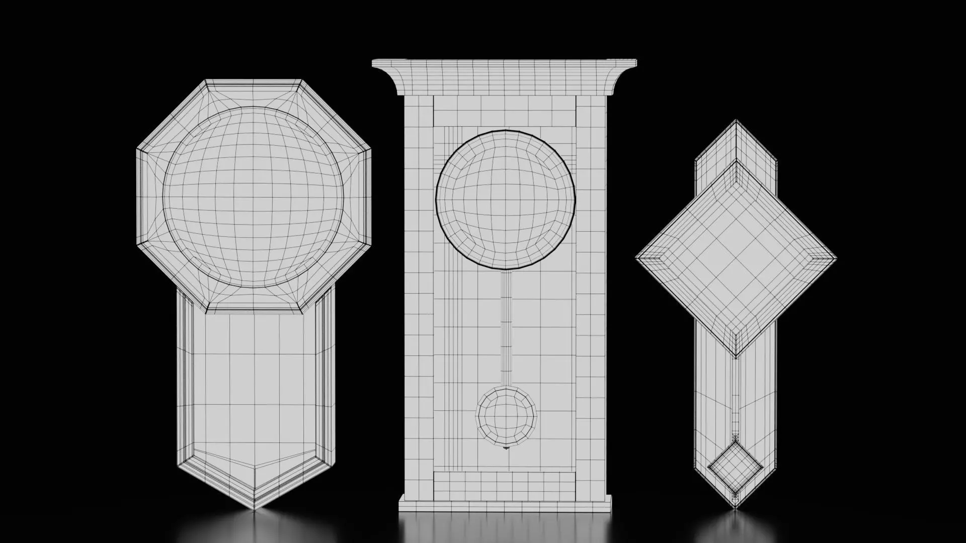 Wall Clock 3D Model Pack 3D model_14