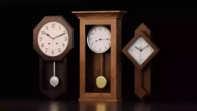 Wall Clock 3D Model Pack
