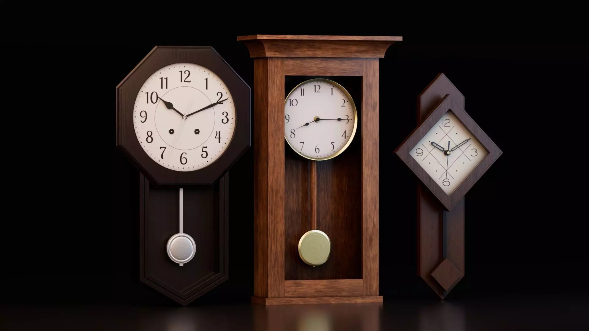 Wall Clock 3D Model Pack 3D model_1