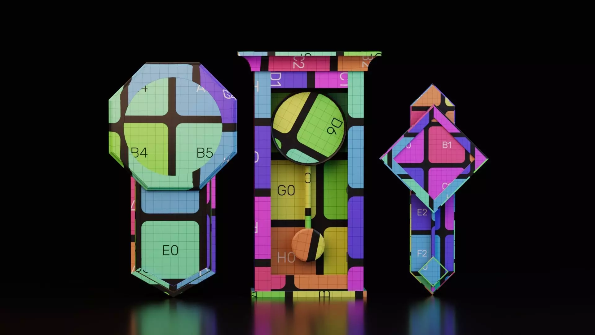 Wall Clock 3D Model Pack 3D model_16