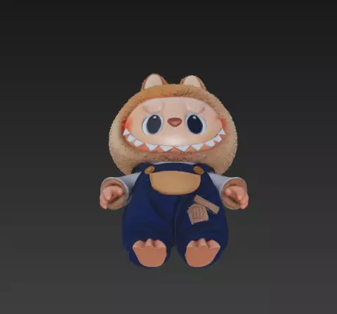 Labubu pack x15 3D print model_6