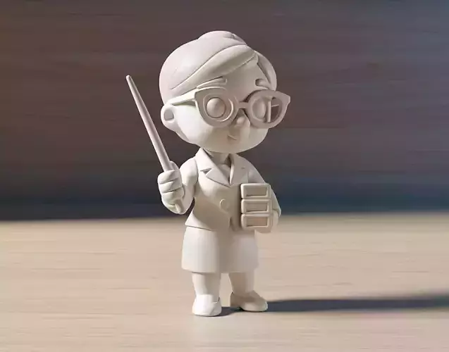 Cartoon Teacher 3D Printable