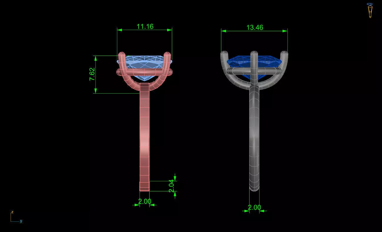 Cushion pair  3D print model_1