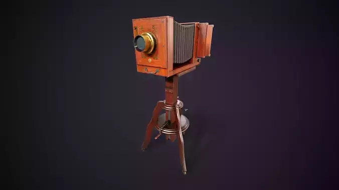 Vintage Camera with Tripod
