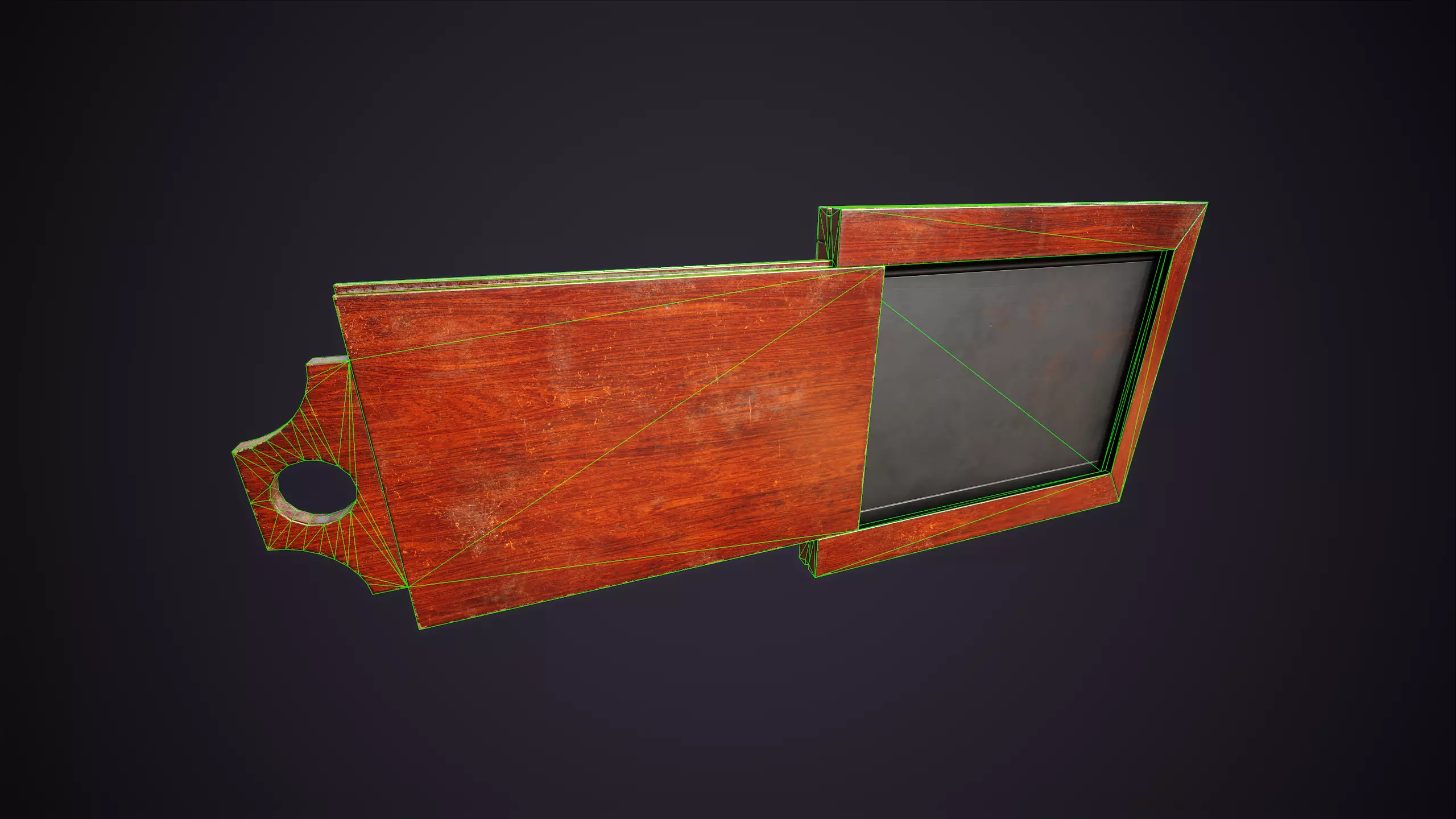 Vintage Camera with Tripod Low-poly 3D model_21