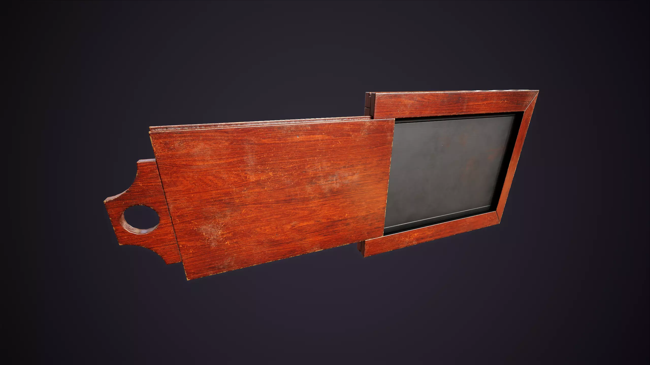 Vintage Camera with Tripod Low-poly 3D model_20