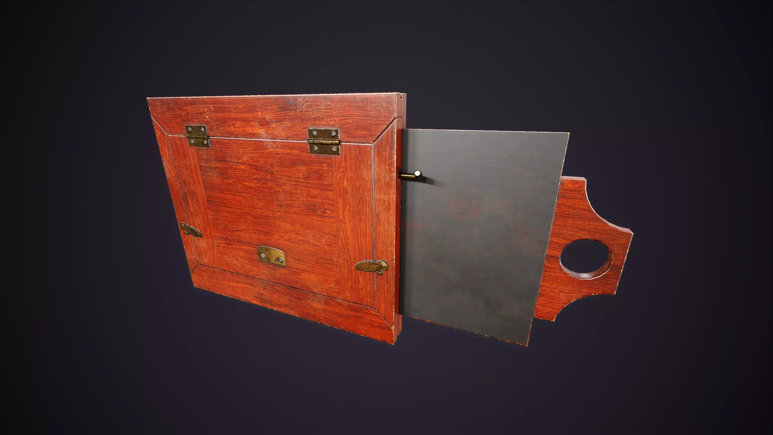 Vintage Camera with Tripod Low-poly 3D model_18