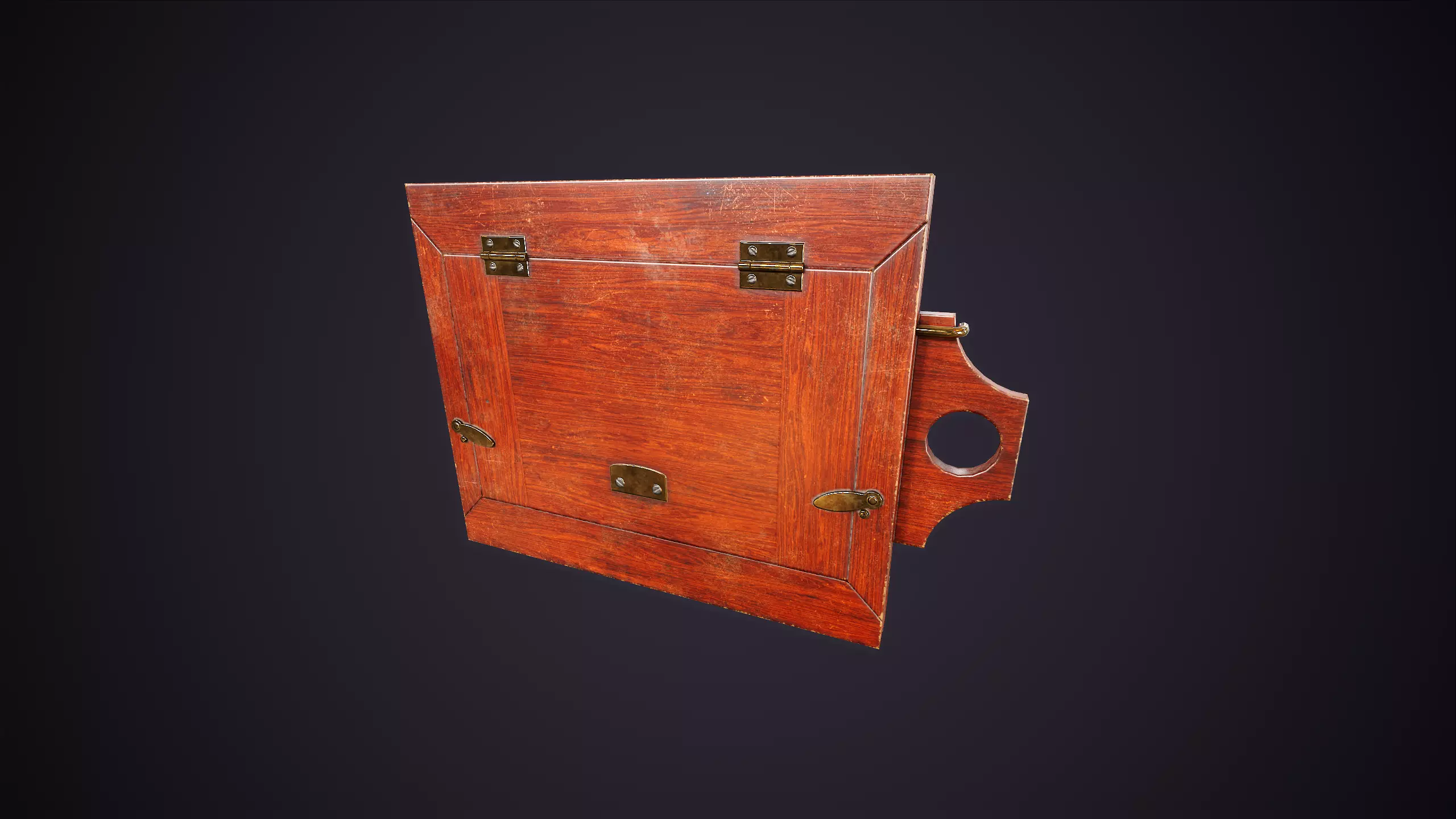 Vintage Camera with Tripod Low-poly 3D model_17