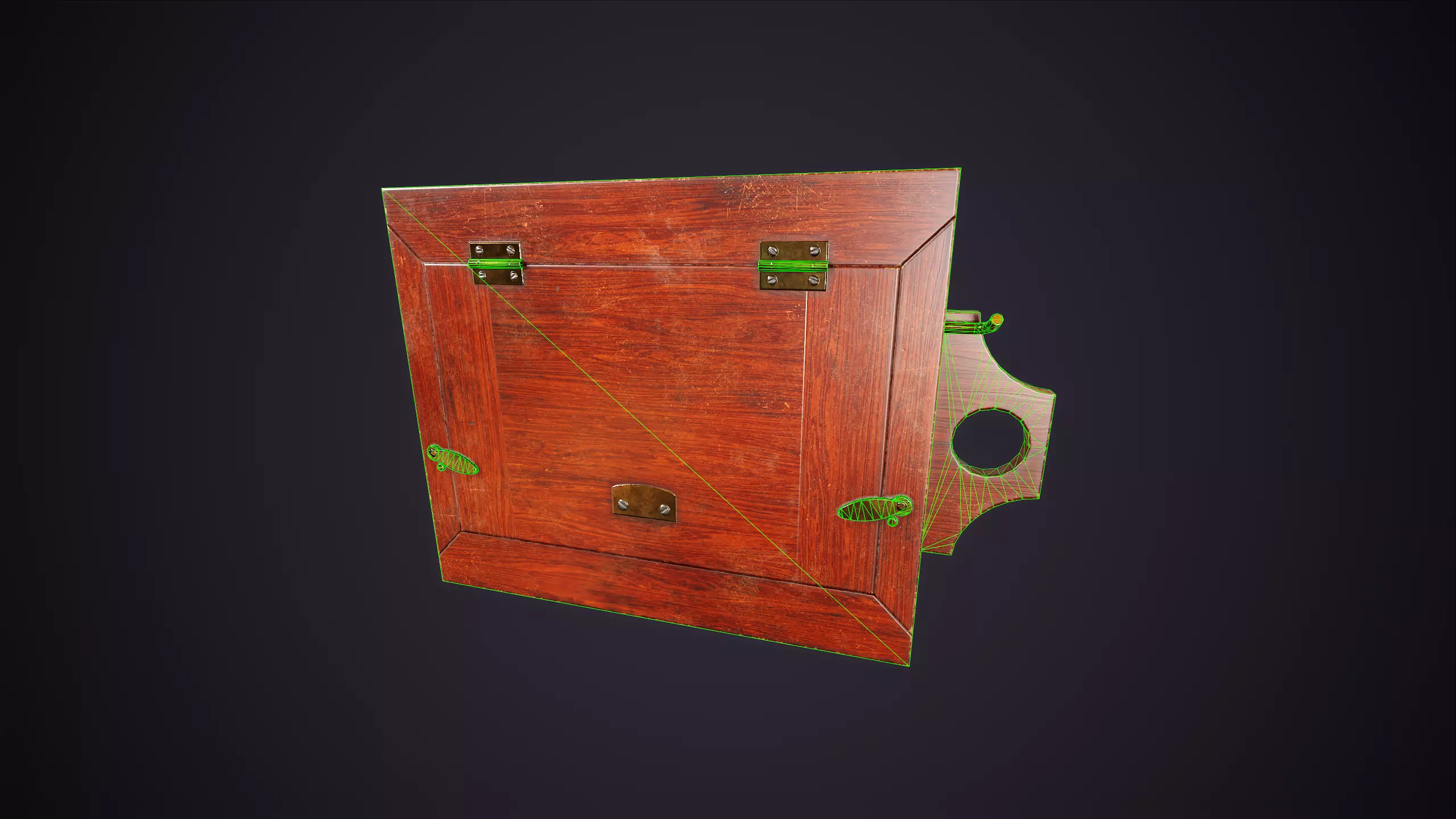 Vintage Camera with Tripod Low-poly 3D model_25