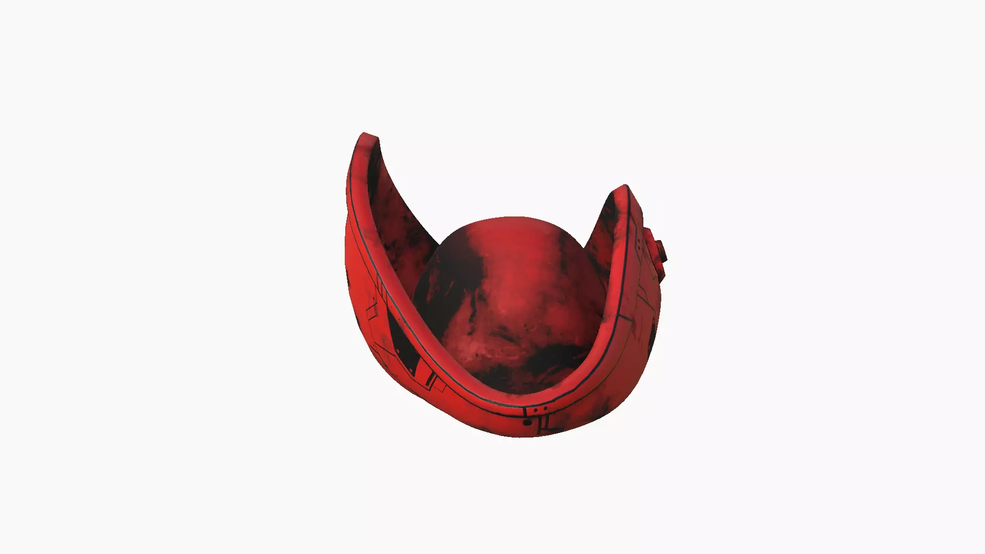 SciFi Pirate Hat A10 - Futuristic Character Design Low-poly 3D model_4