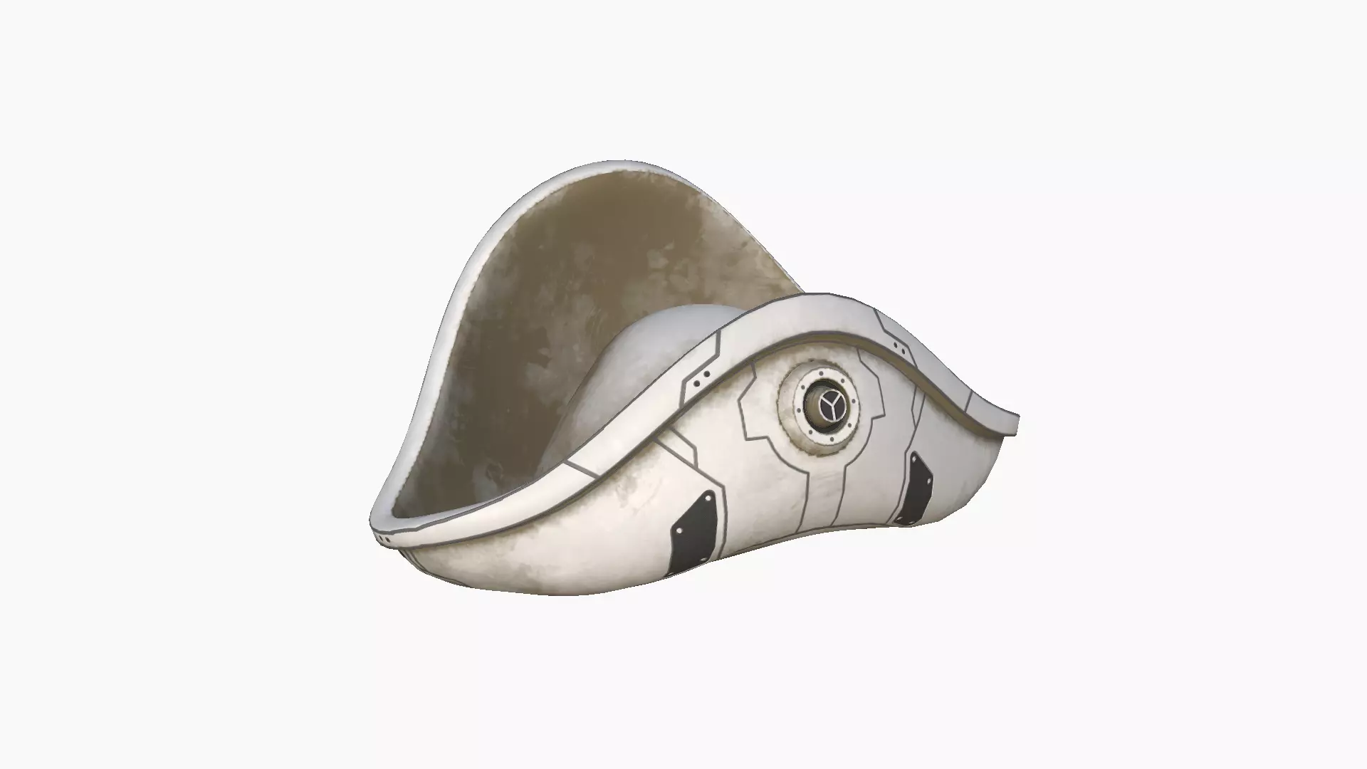 SciFi Pirate Hat A09 - Futuristic Character Design Low-poly 3D model_2