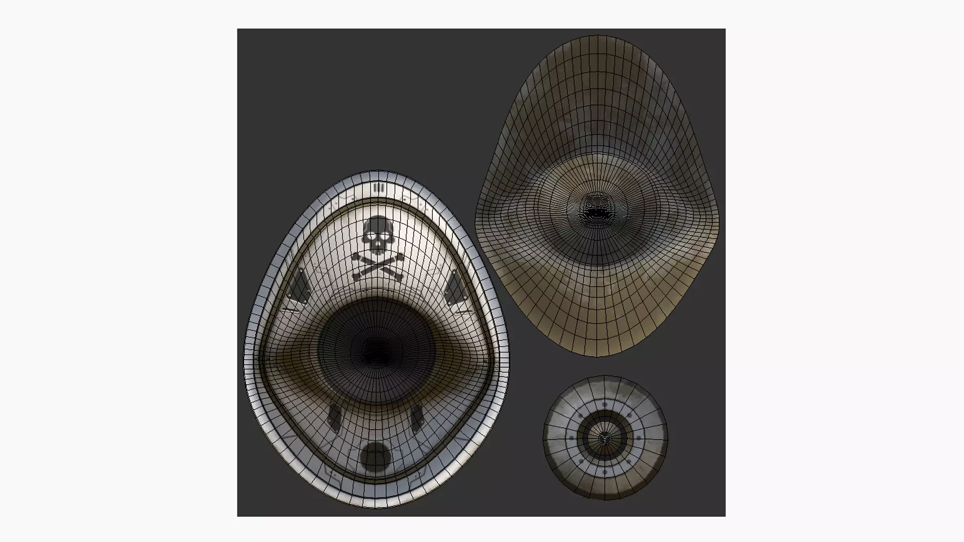 SciFi Pirate Hat A09 - Futuristic Character Design Low-poly 3D model_5