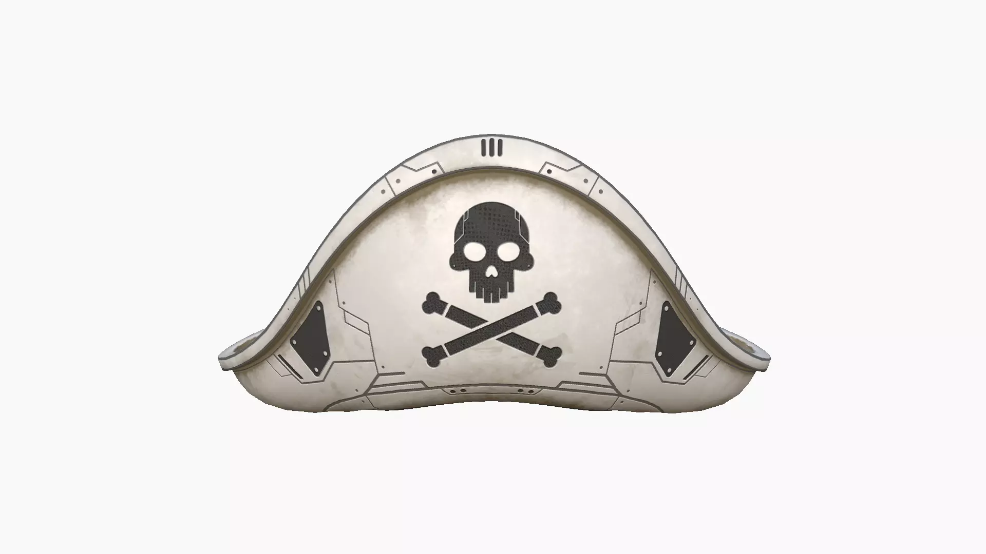 SciFi Pirate Hat A09 - Futuristic Character Design Low-poly 3D model_1