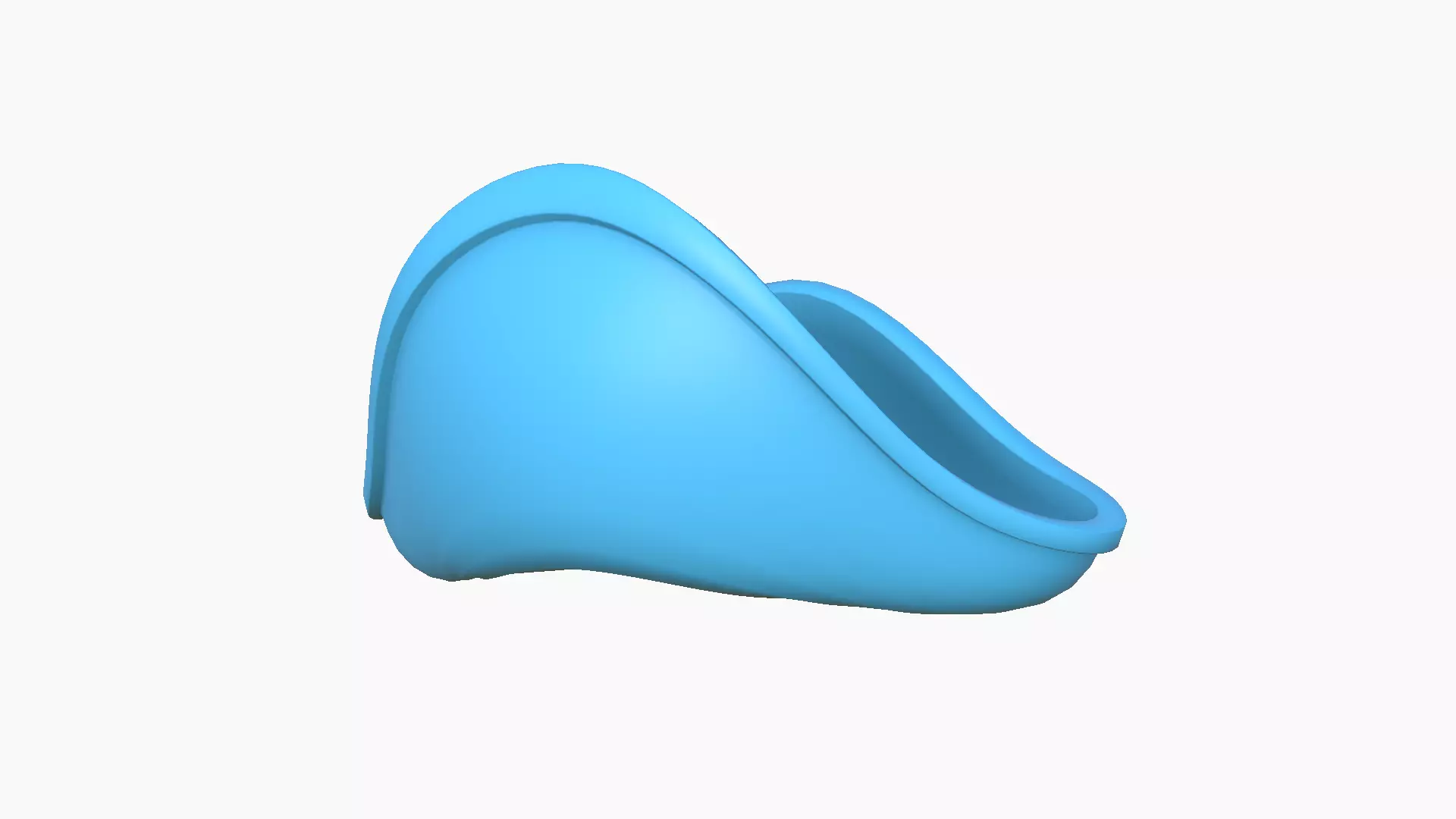 SciFi Pirate Hat A07 - Futuristic Character Design Low-poly 3D model_8