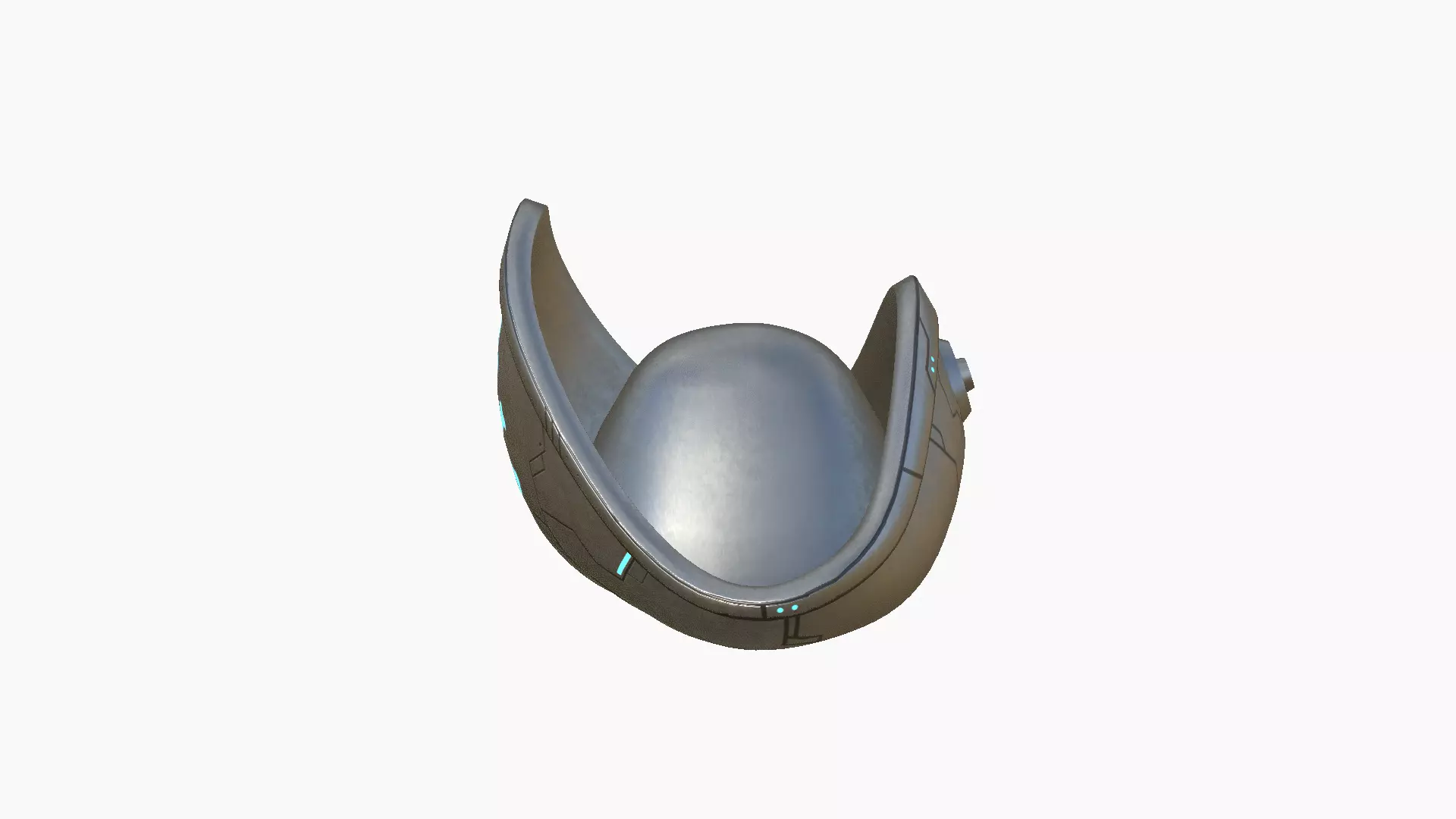 SciFi Pirate Hat A06 - Futuristic Character Design Low-poly 3D model_4