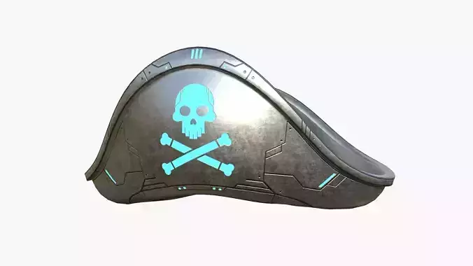 SciFi Pirate Hat A06 - Futuristic Character Design