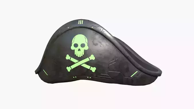 SciFi Pirate Hat A05 - Futuristic Character Design