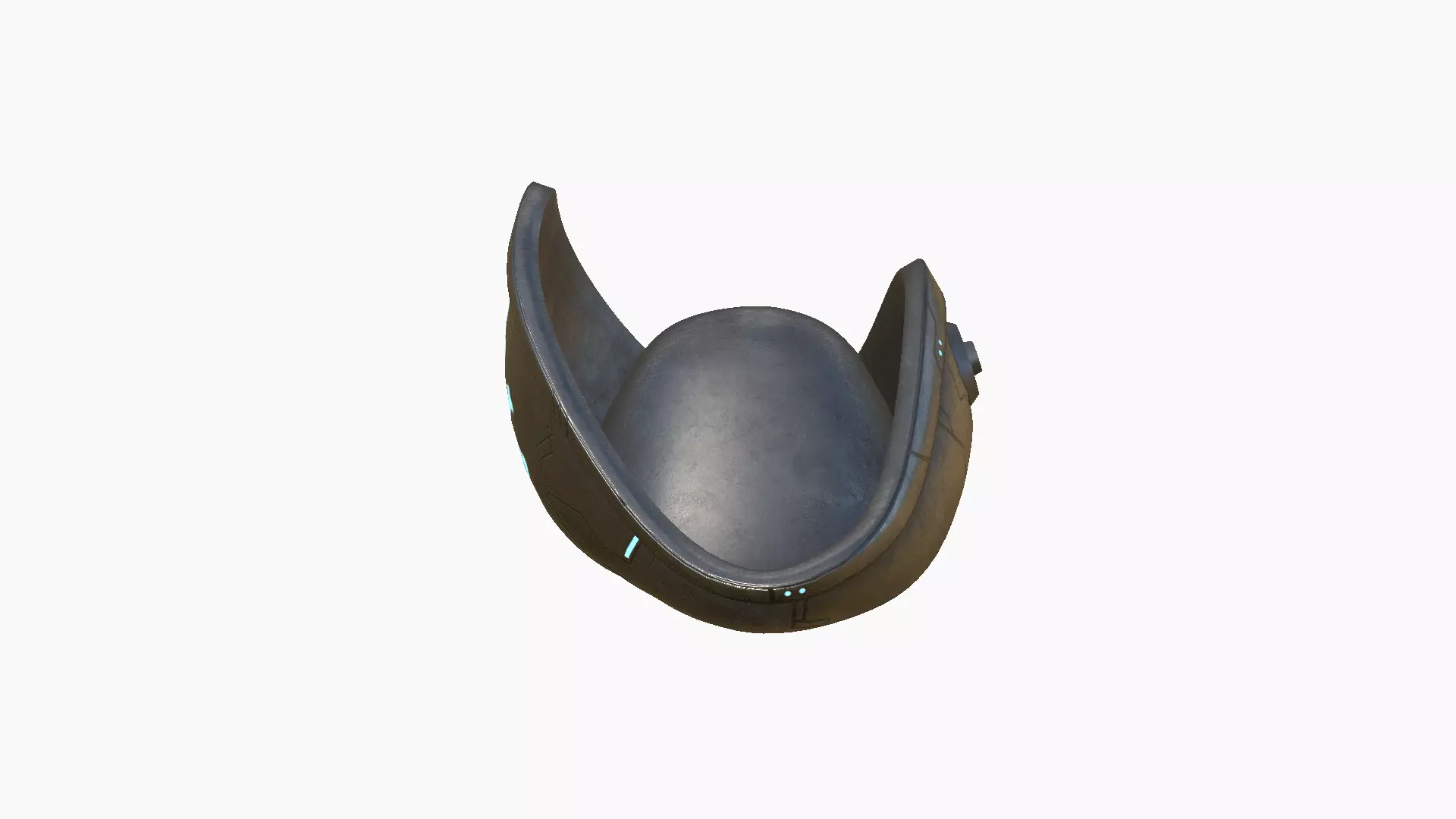 SciFi Pirate Hat A01 - Futuristic Character Design Low-poly 3D model_4