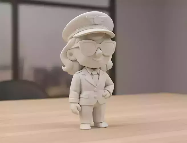 Female Pilot 3D Printable
