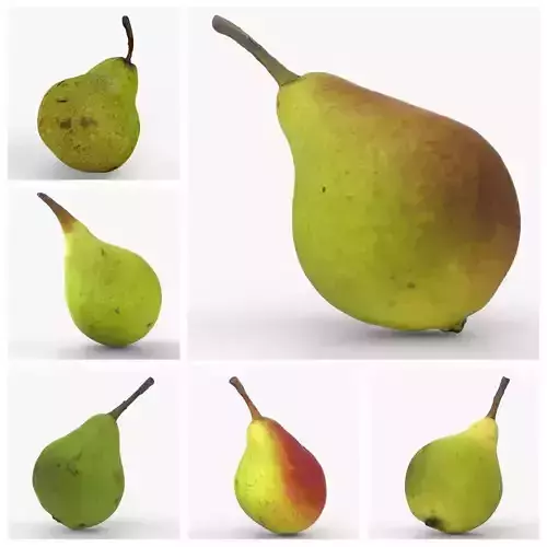 Photorealistic 3D scan of ripe pears