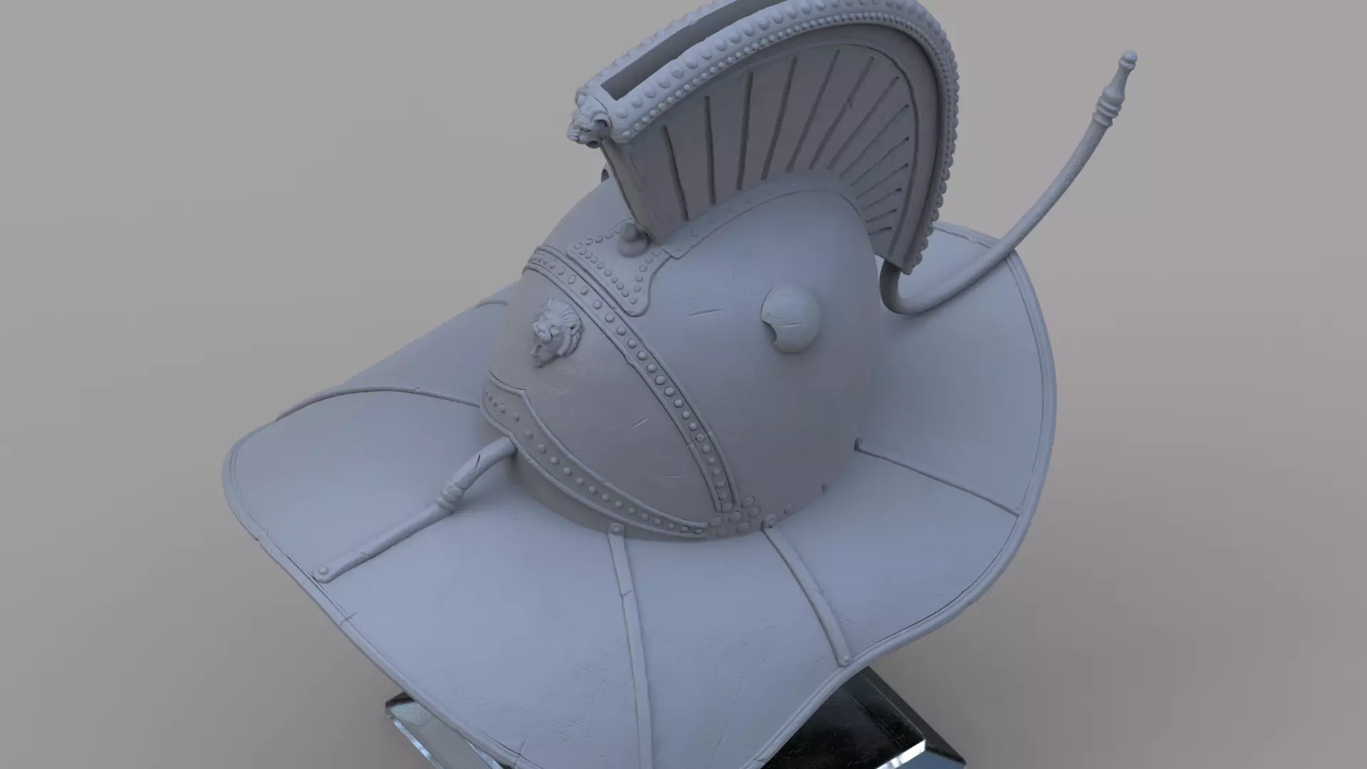 Hoplomachus Gladiator Helmet   Printable STL n HighPoly Model 3D print model_7