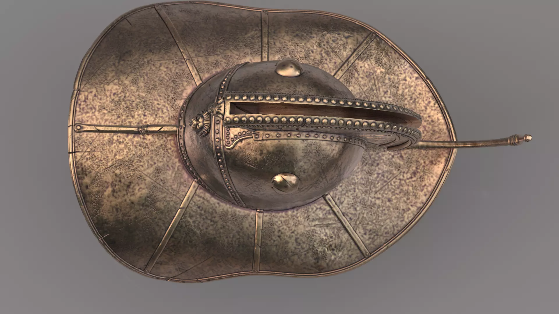 Hoplomachus Gladiator Helmet   Printable STL n HighPoly Model 3D print model_4