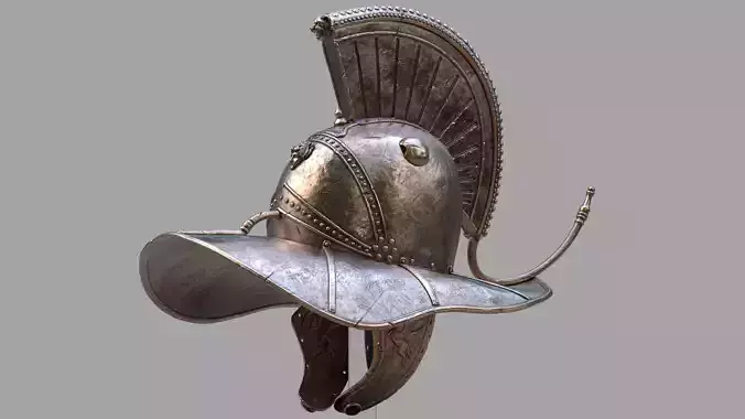Hoplomachus Gladiator Helmet   Printable STL n HighPoly Model