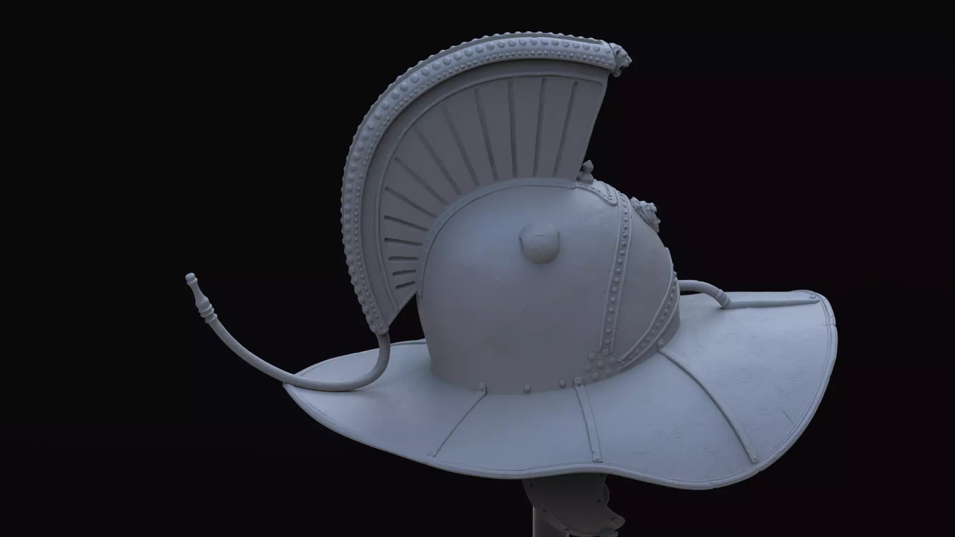 Hoplomachus Gladiator Helmet   Printable STL n HighPoly Model 3D print model_10