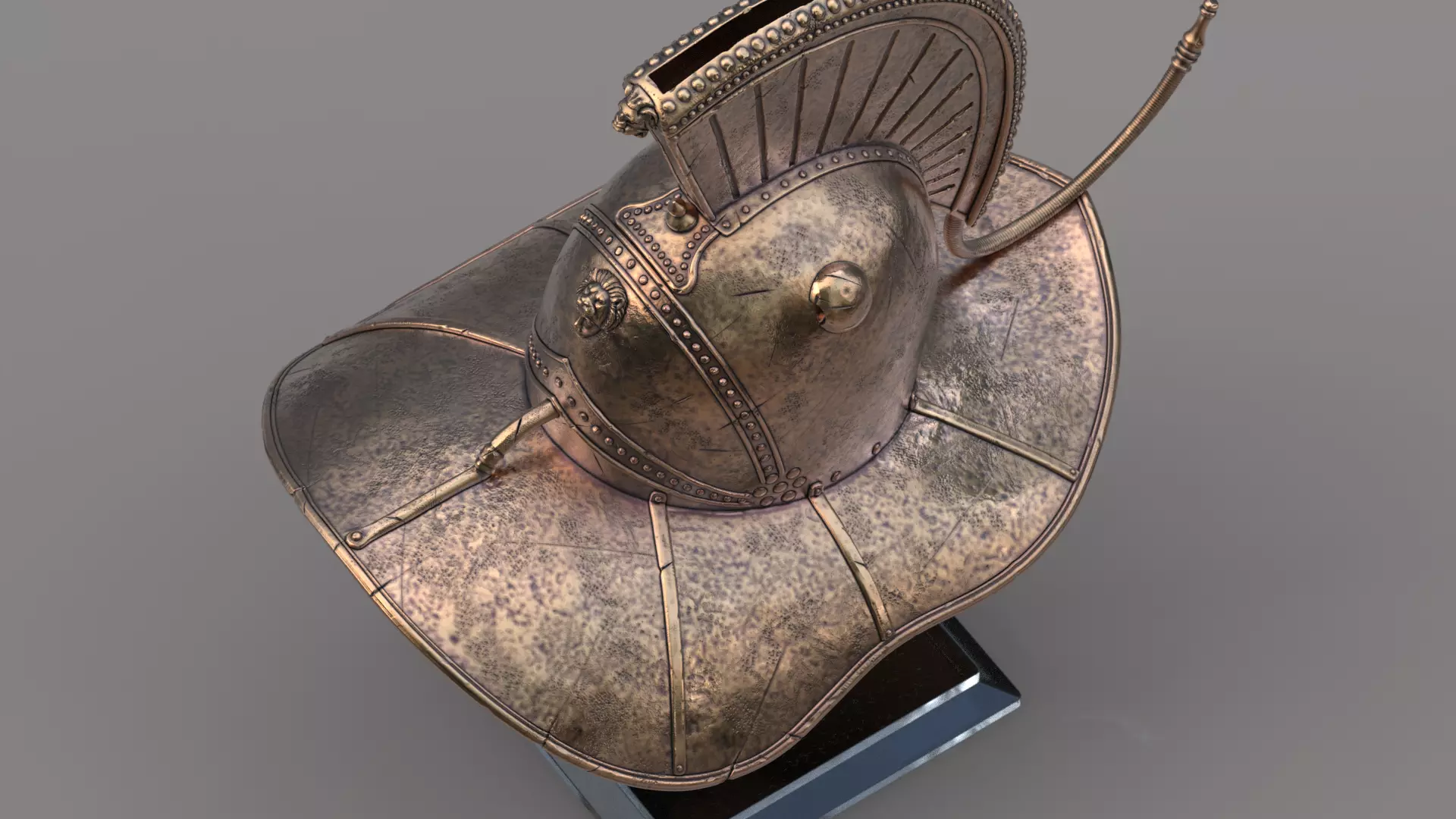 Hoplomachus Gladiator Helmet   Printable STL n HighPoly Model 3D print model_5