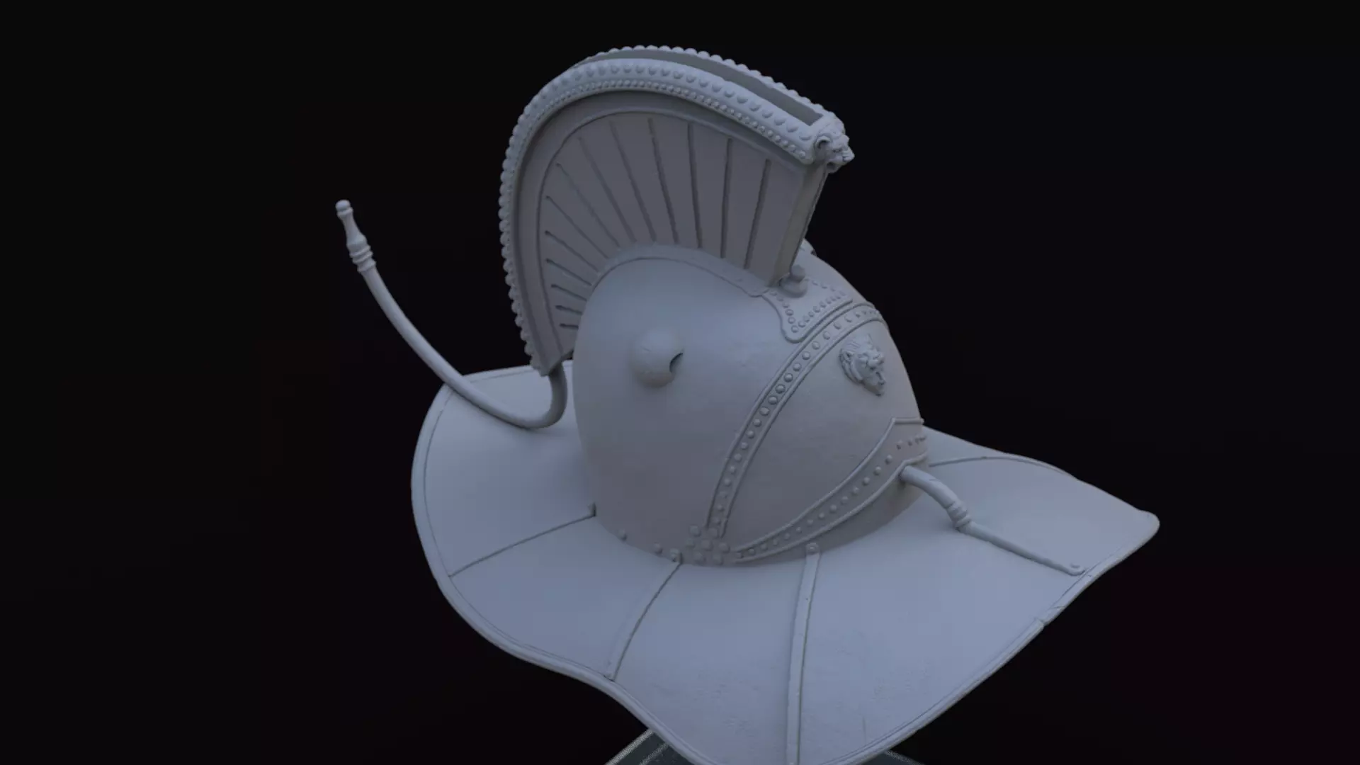 Hoplomachus Gladiator Helmet   Printable STL n HighPoly Model 3D print model_8