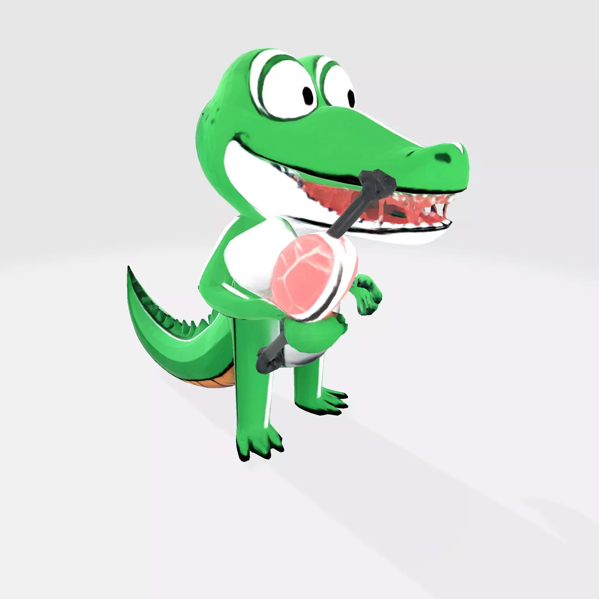 Stylized Alligator Crocodile 3D Model 3D print model_4