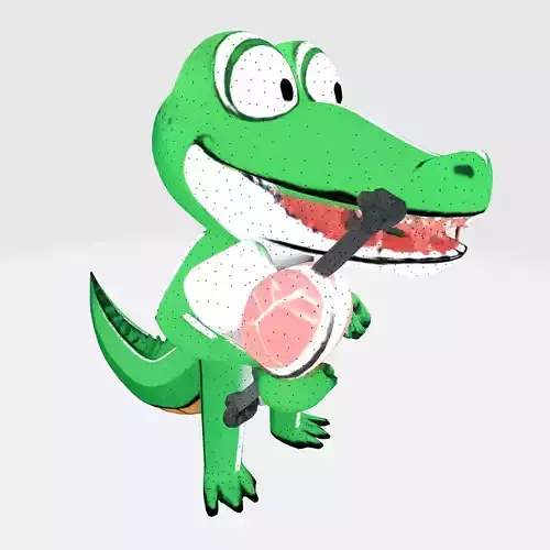 Stylized Alligator Crocodile 3D Model 3D print model