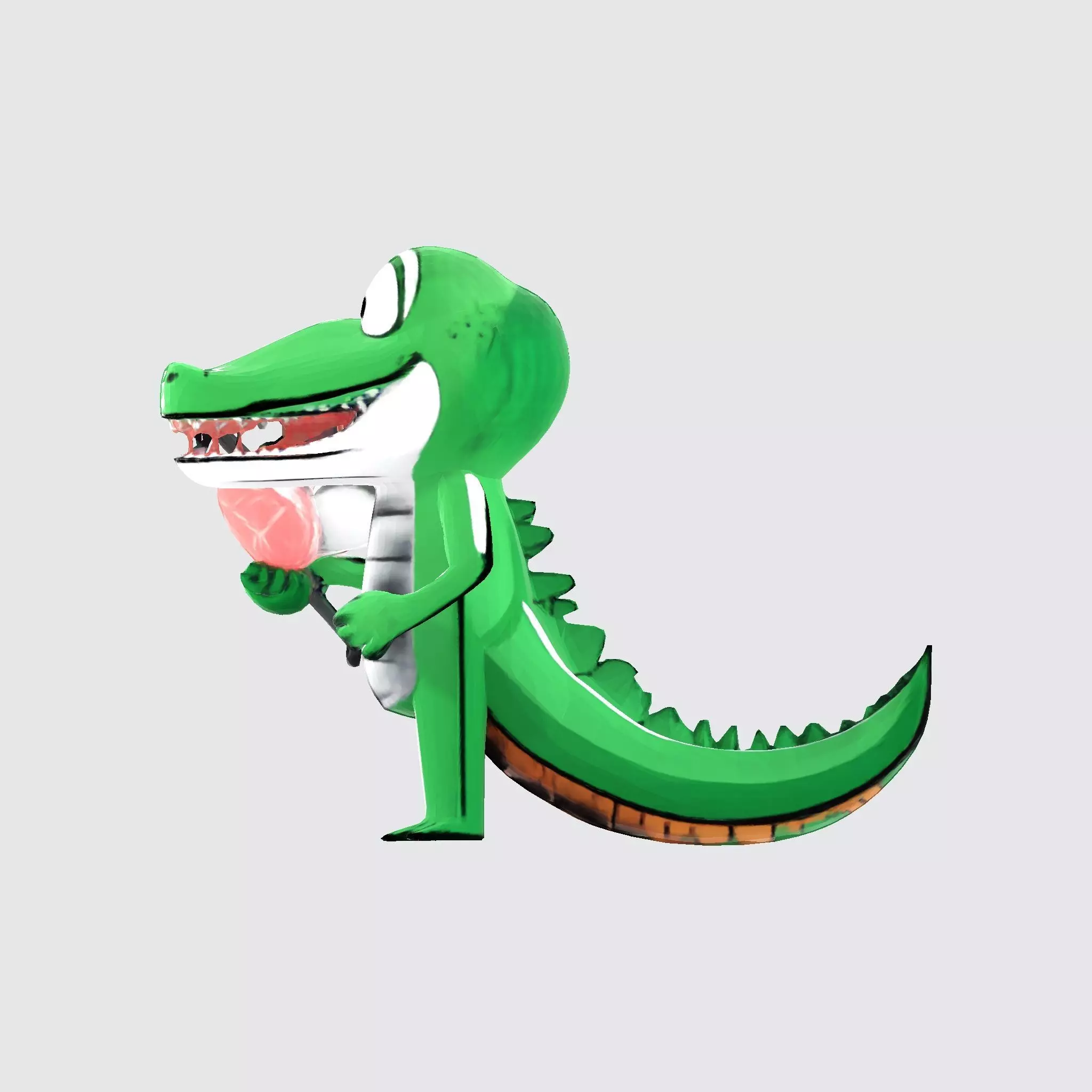 Stylized Alligator Crocodile 3D Model 3D print model_1