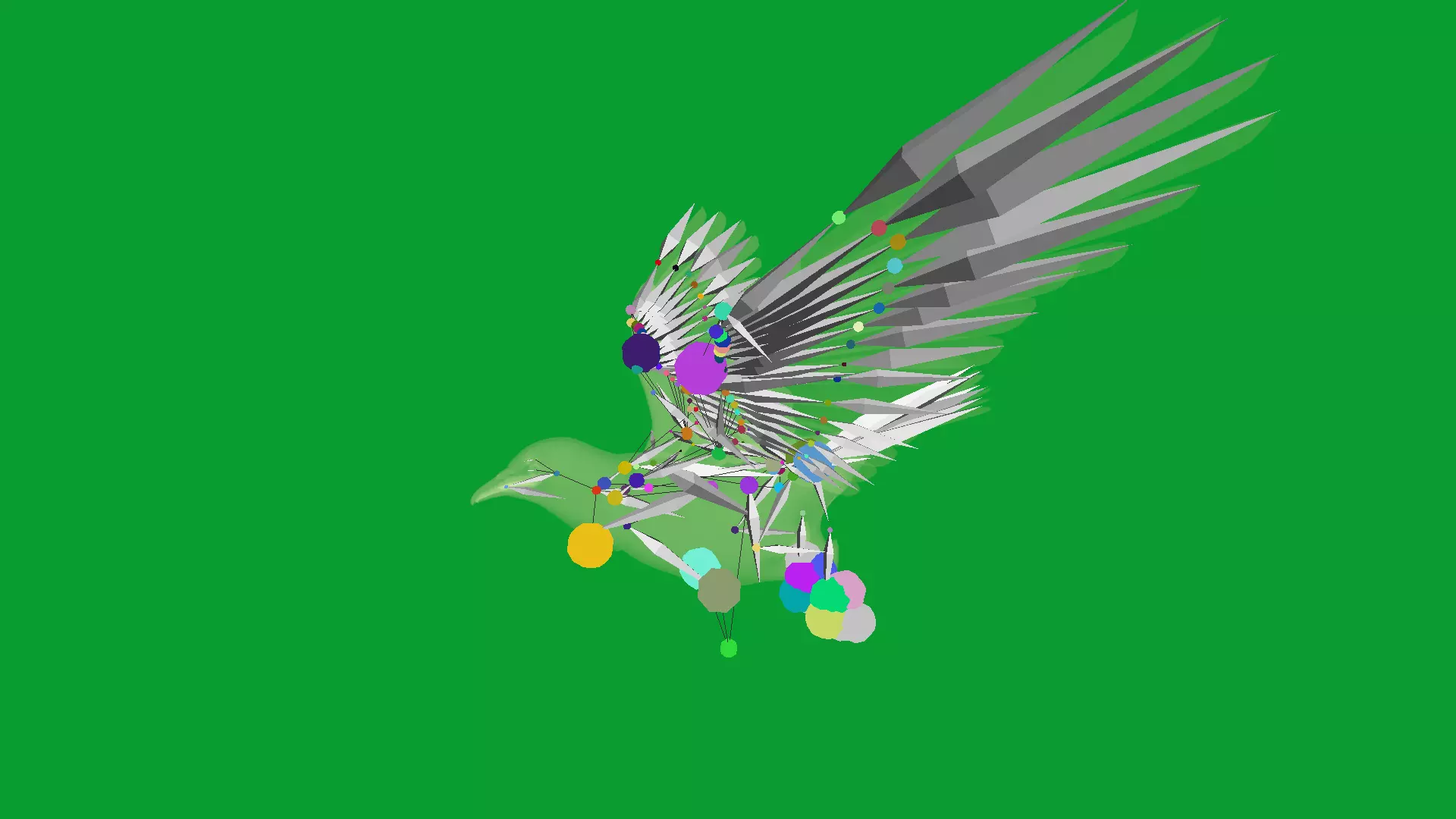 Asian Koel Cuckoo Bird Low-poly 3D model_16