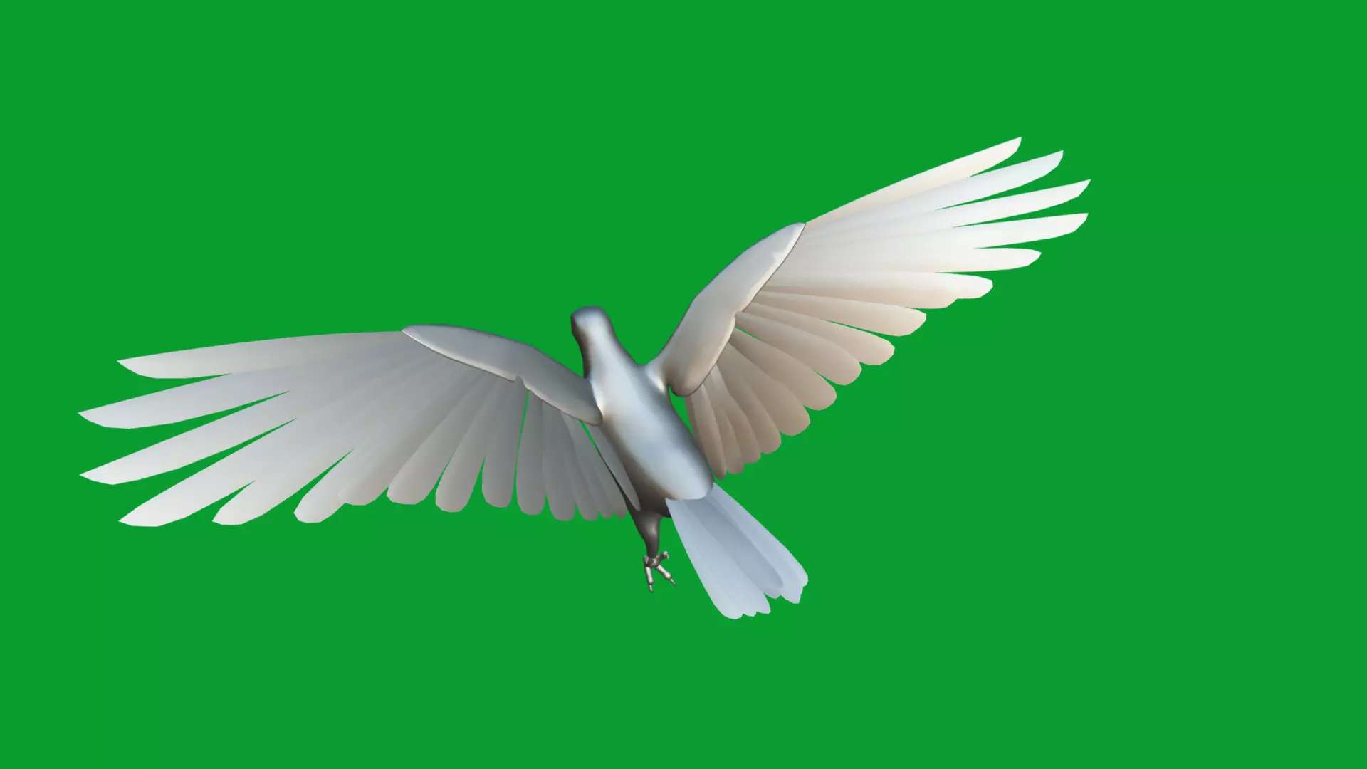 Asian Koel Cuckoo Bird Low-poly 3D model_32