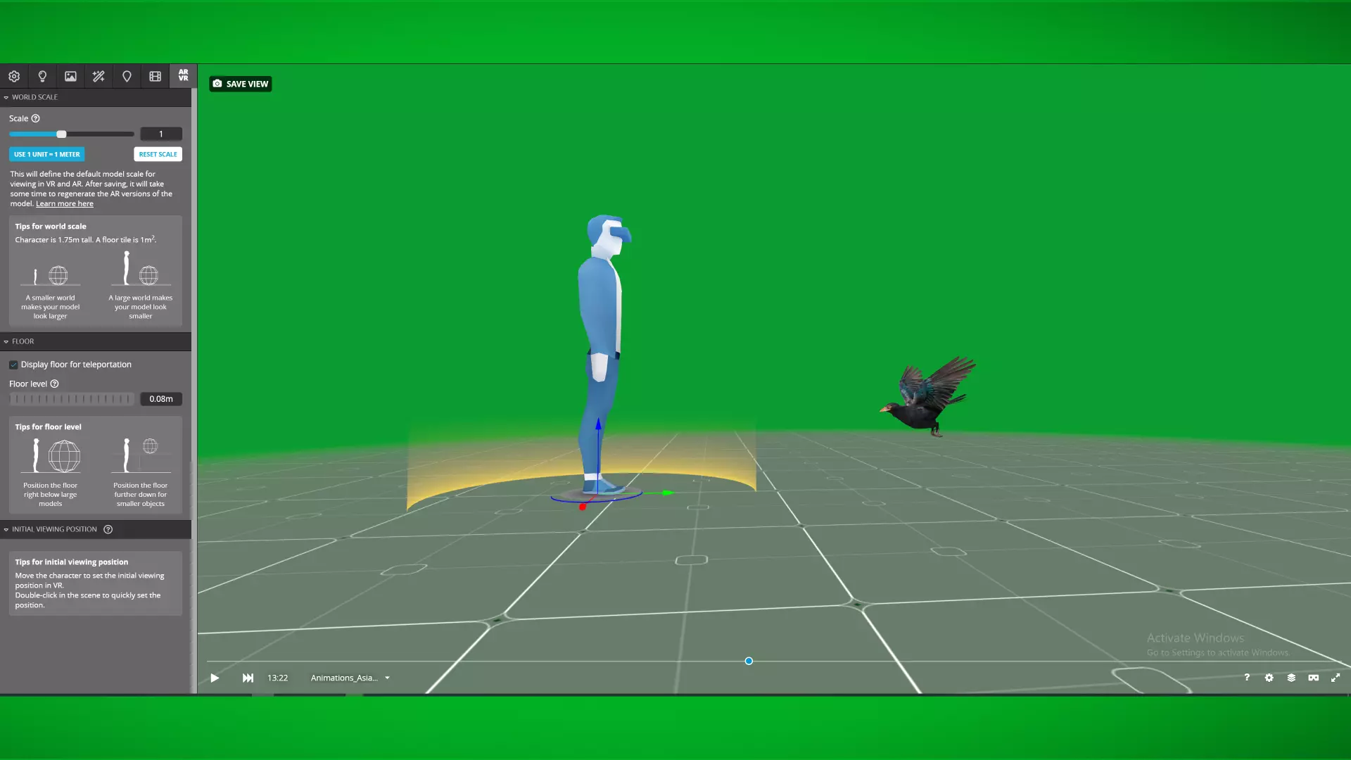 Asian Koel Cuckoo Bird Low-poly 3D model_4