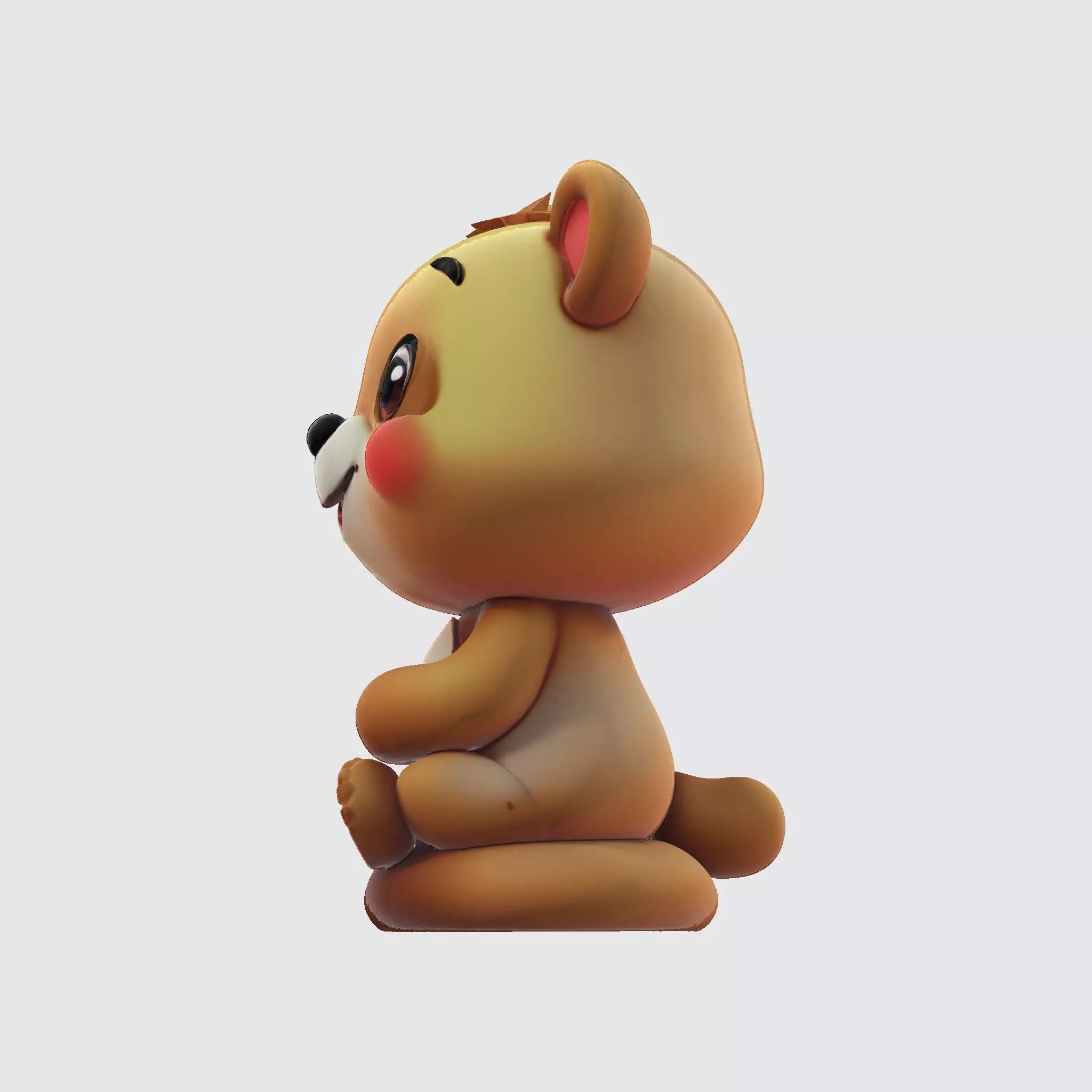 Cute Bear Cartoon Style  High-Quality 3D Model for 3D Printing 3D print model_6