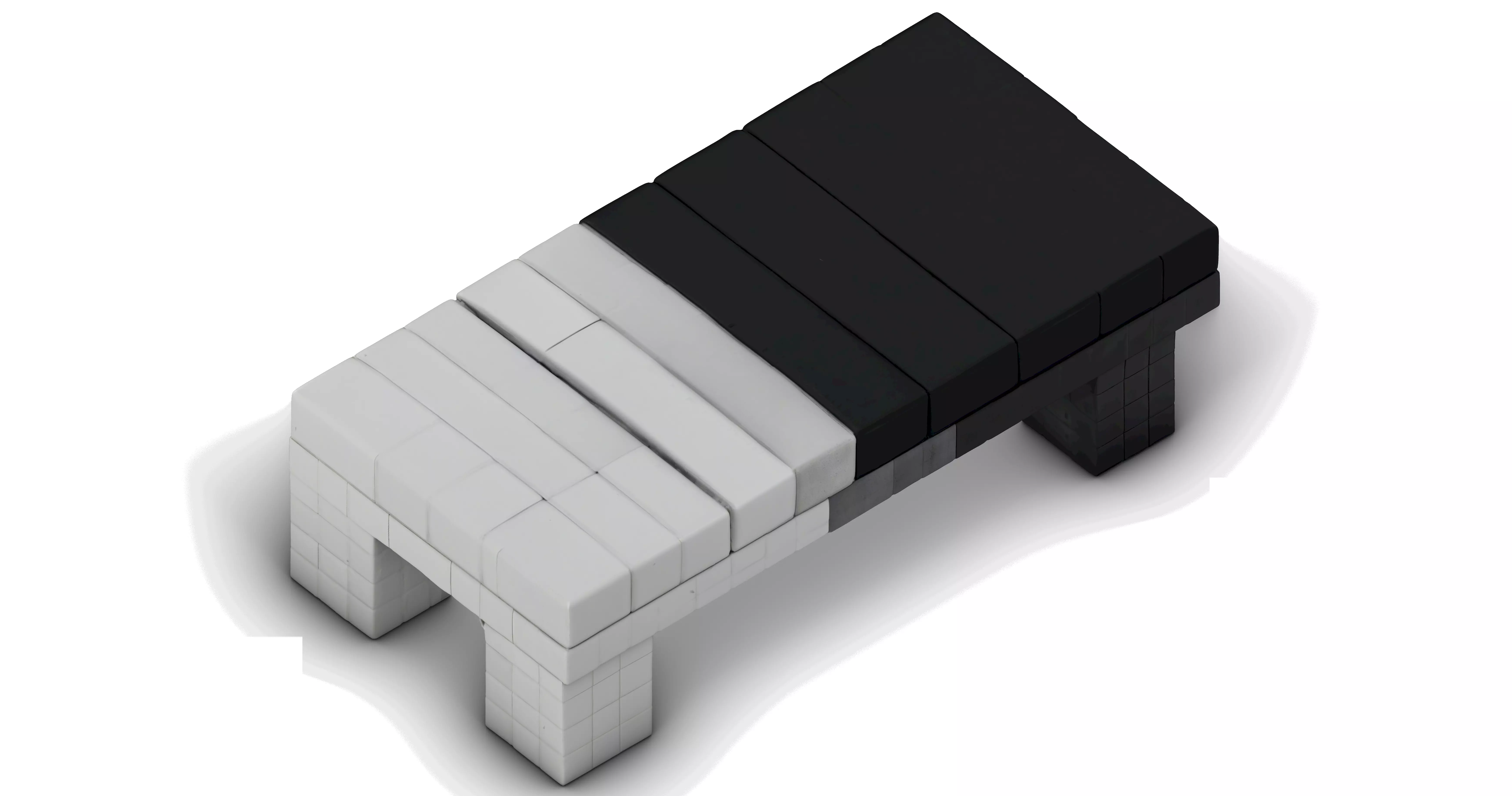 Pixel Coffee Table 3D print model_2