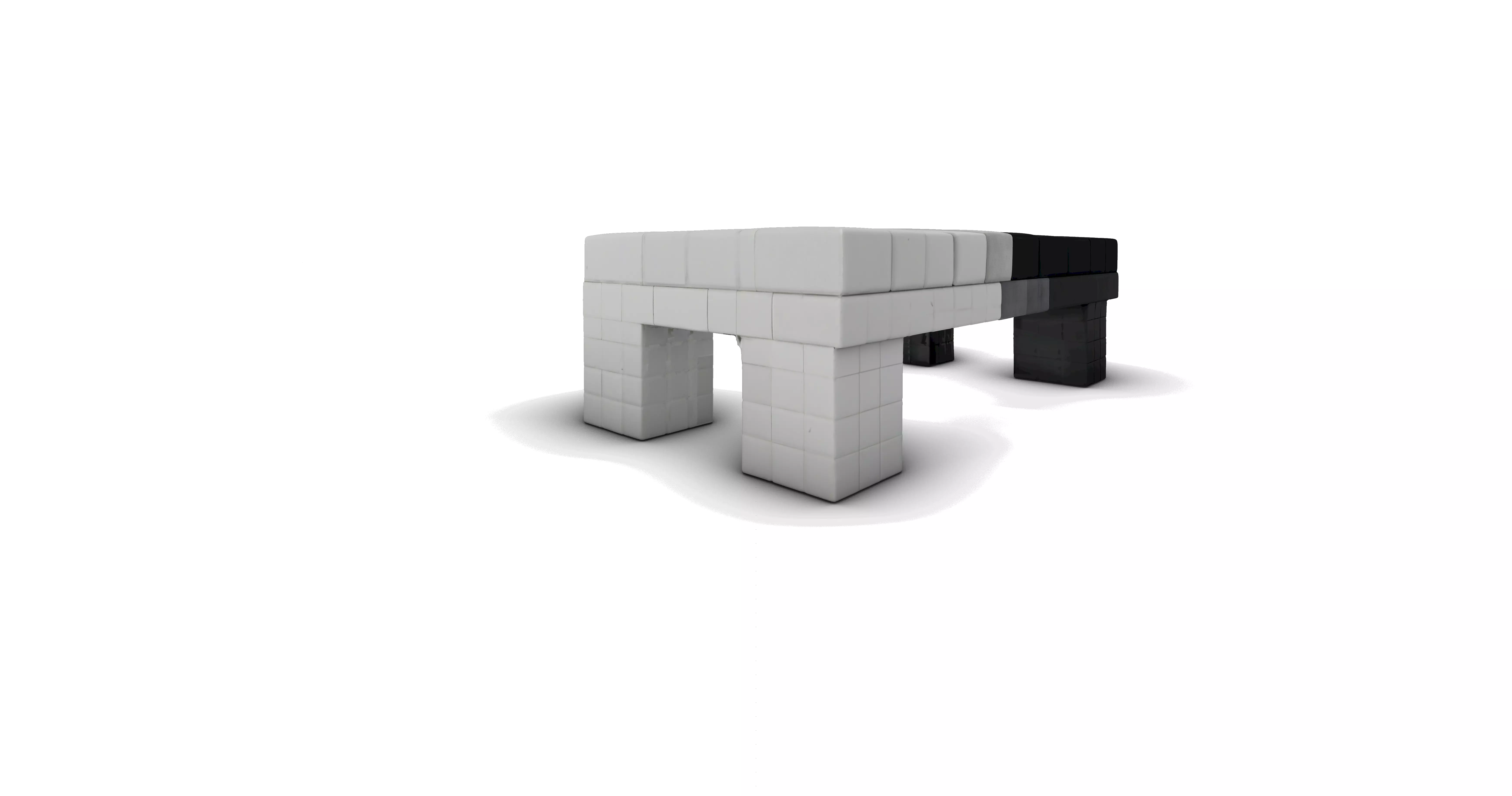 Pixel Coffee Table 3D print model_5