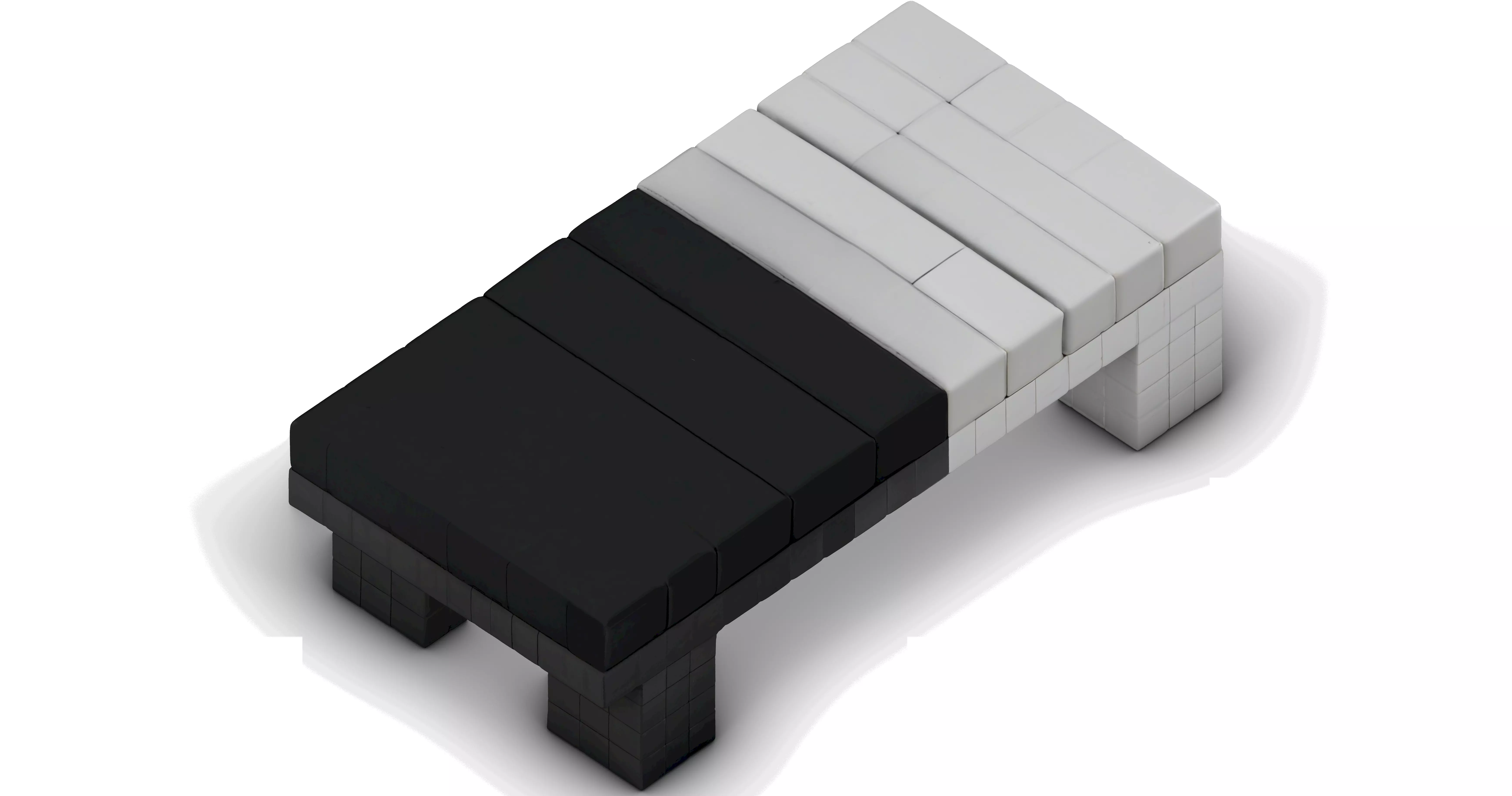Pixel Coffee Table 3D print model_1