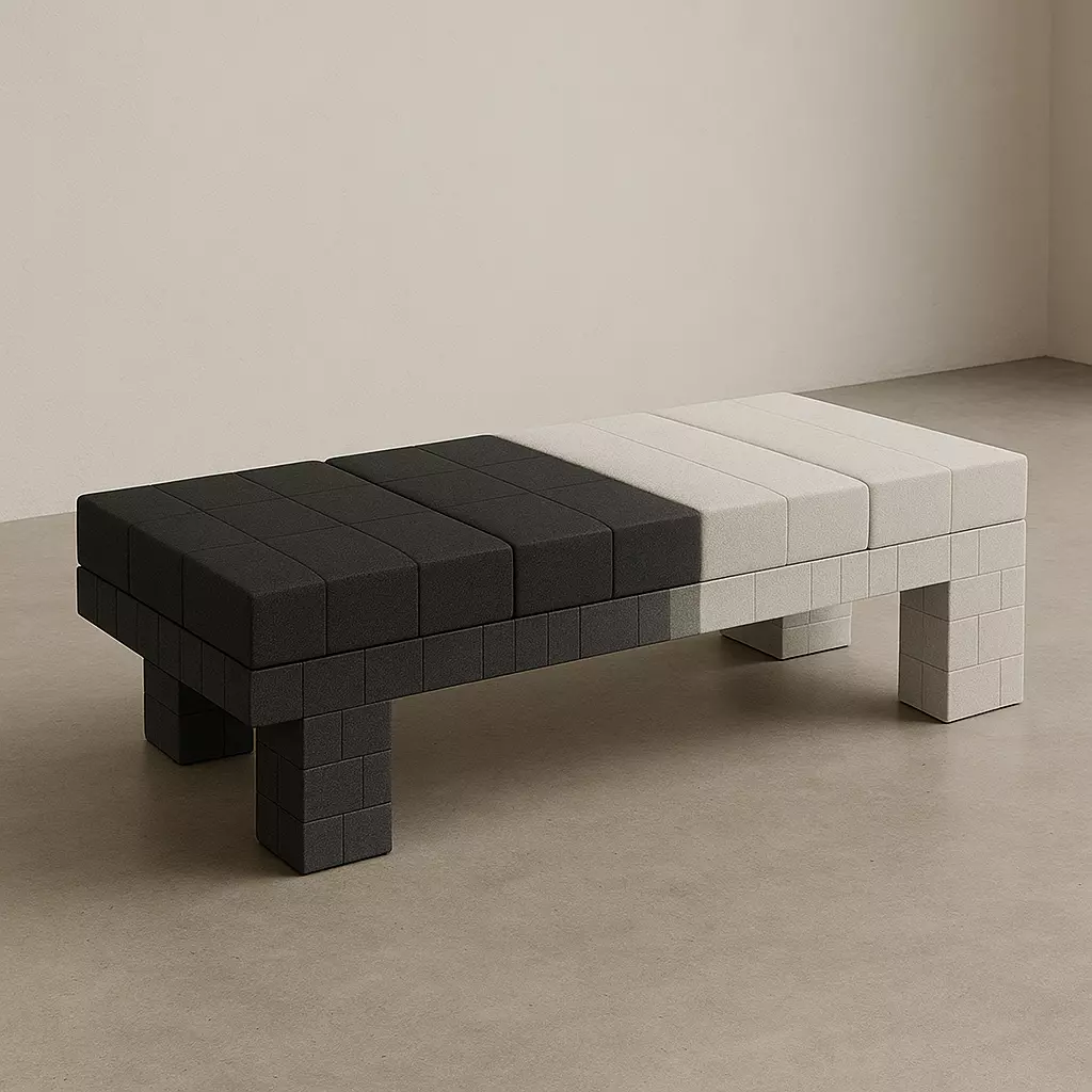 Pixel Coffee Table 3D print model_0